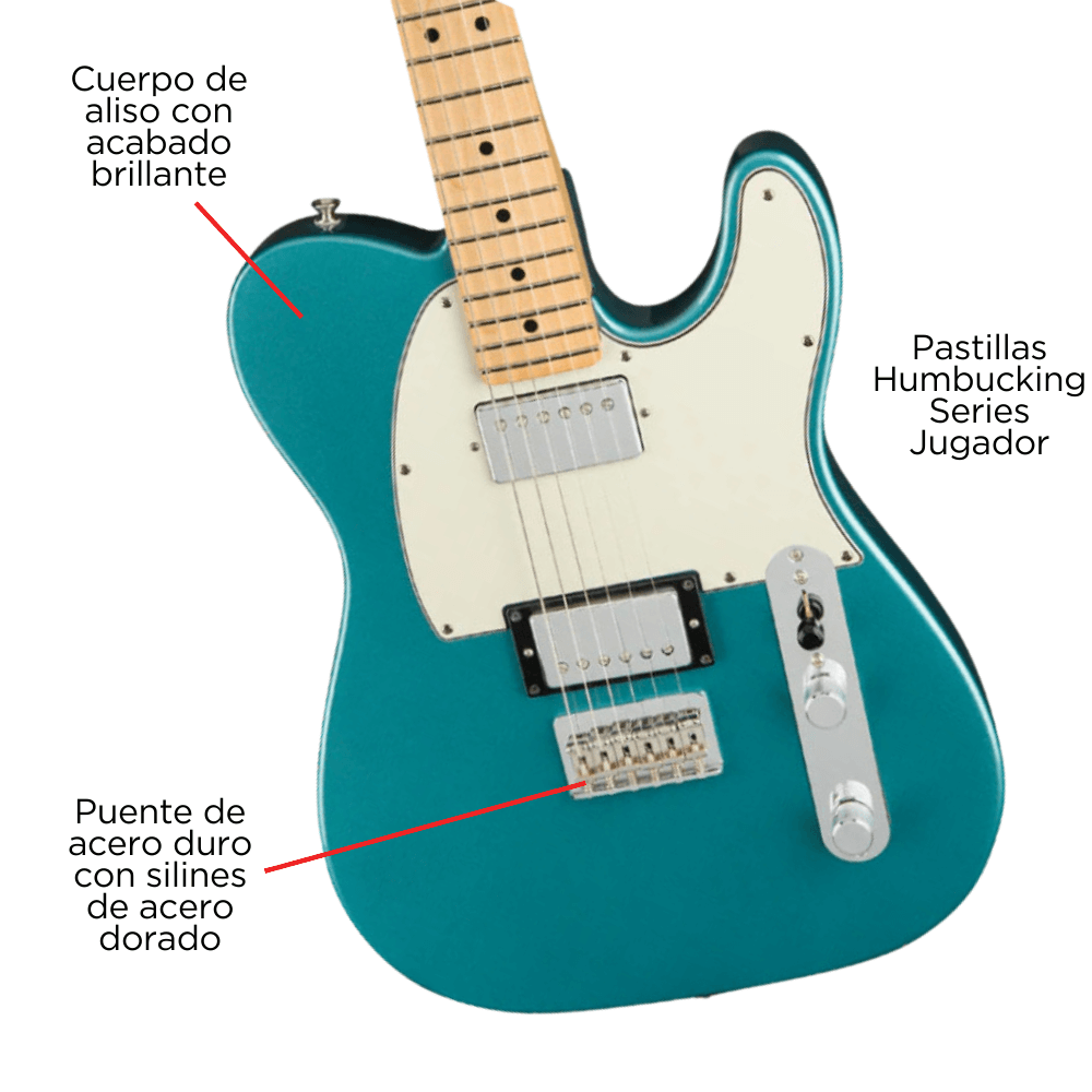 GUITARRA ELECTRICA PLAYER TELECASTER® HH 0145232513 LINEA MEXICANA 
Player Telecaster® HH, Maple Fingerboard, Tidepool