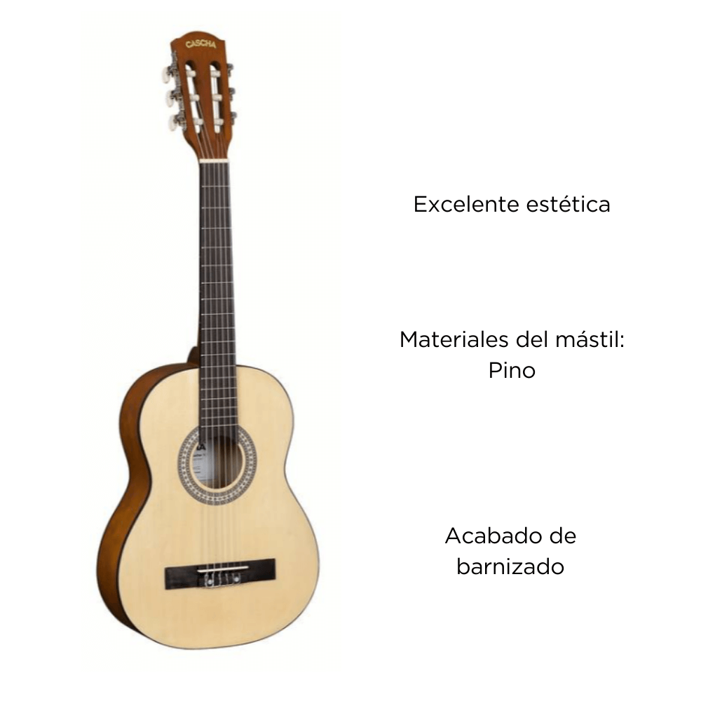 Guitarra acústica sencilla 2a tapa de alamo caja alamo gilb 2a clásica cuerdas de nylon.  (Gilb) 272