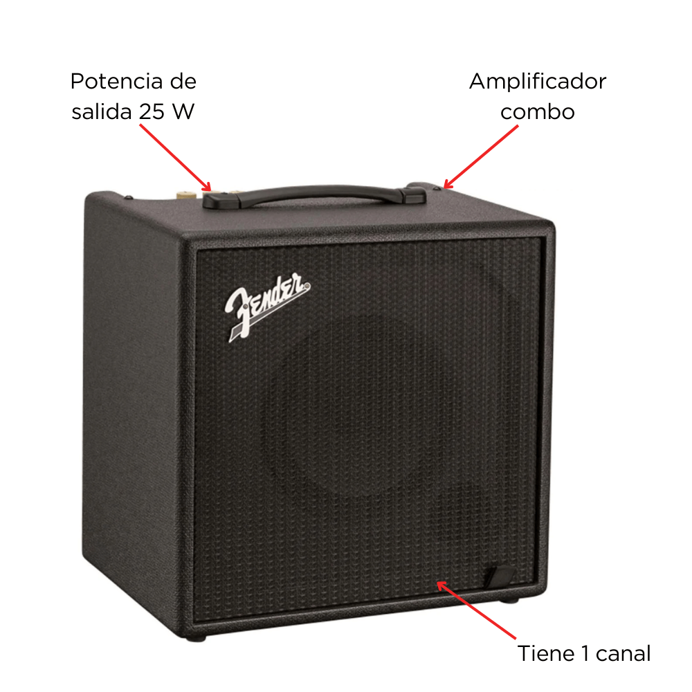 Amplificador Fender Rumble LT 25 para Bajo Eléctrico, 25 Watts, Modelo 2270100000, 2386