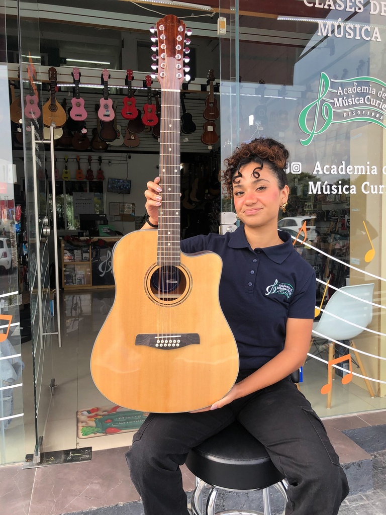 Doce Rola Guitarra de 12 Cuerdas La Sevillana Electroacústica TX-1200CEQ