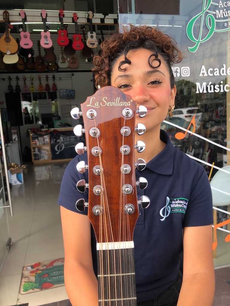 Doce Rola Guitarra de 12 Cuerdas La Sevillana Electroacústica TX-1200CEQ