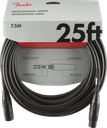 Cable para microfono fender de 7.5 metros de xlr a xlr canon a canon 0990820015 pro 25' microphone cable