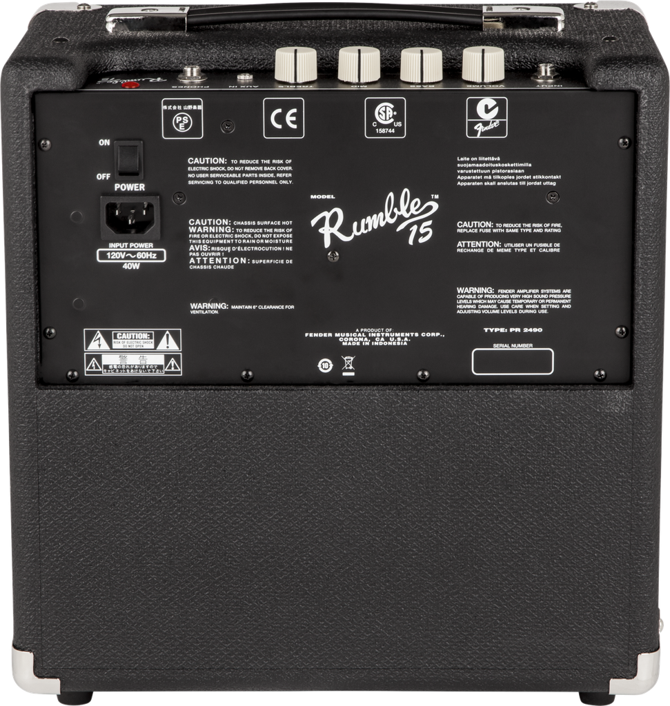 Amplificador para bajo de 15 watts 2370100000 rumble 15 v3 120v  (FENDER)