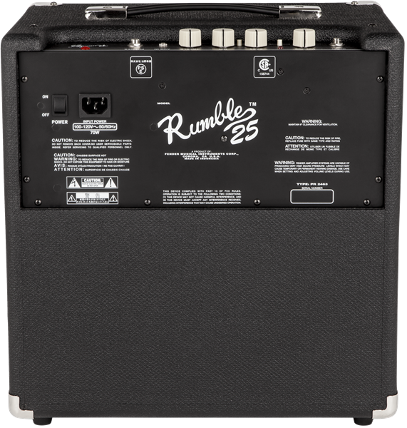 Amplificador para bajo de 25 watts 2370200000 rumble 25 v3 120v  (FENDER)