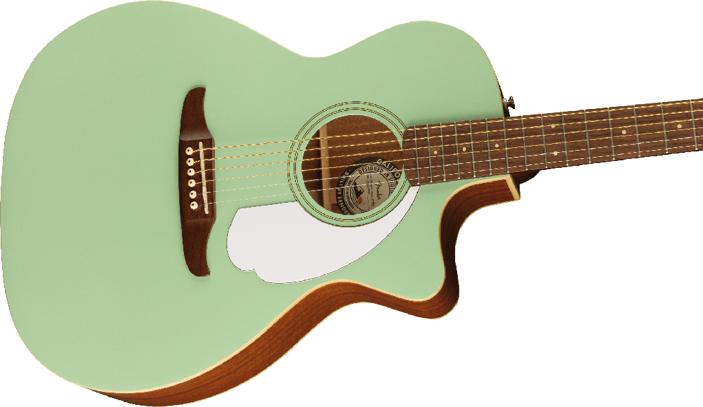 GUITARRA ELECTRO ACUSTICA FENDER Newporter Player, Walnut Fingerboard, White Pickguard, Surf Green 0970743557