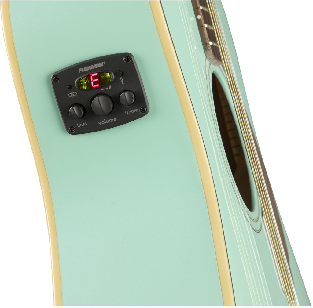 GUITARRA ELECTROACUSTICA FENDER MALIBU PLAYER, walnut fingerboard, aqua splash 0970722008