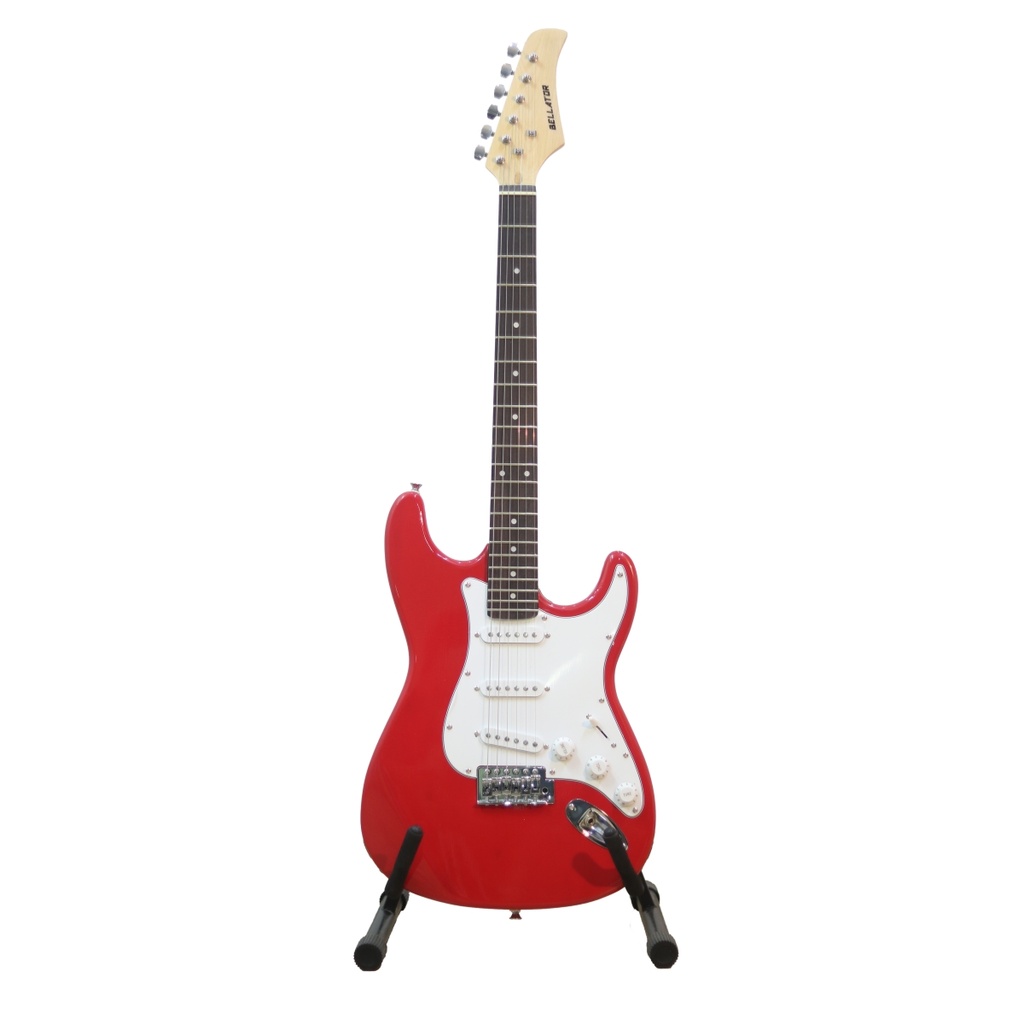 PAQUETE DE GUITARRA ELECTRICA CON AMPLI Y ACCESORIOS BELLATOR TIPO STRATOCASTER ROJA NEG10WST-RD 0000002641