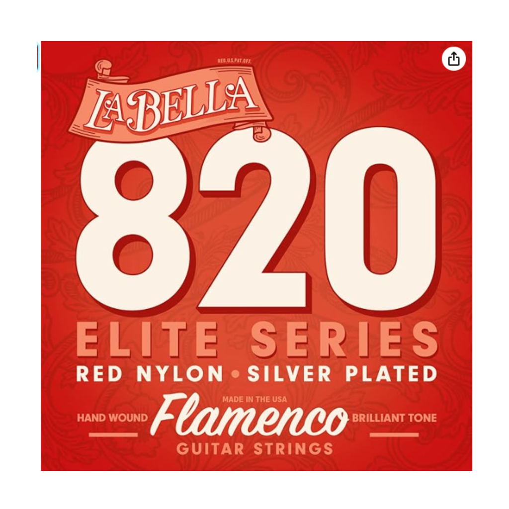 JUEGO DE CUERDAS ENCORDADURA LA BELLA "FLAMENCO" PARA GUITARRA CLASICA, NYLON ROJO 820  (LA BELLA) 3000