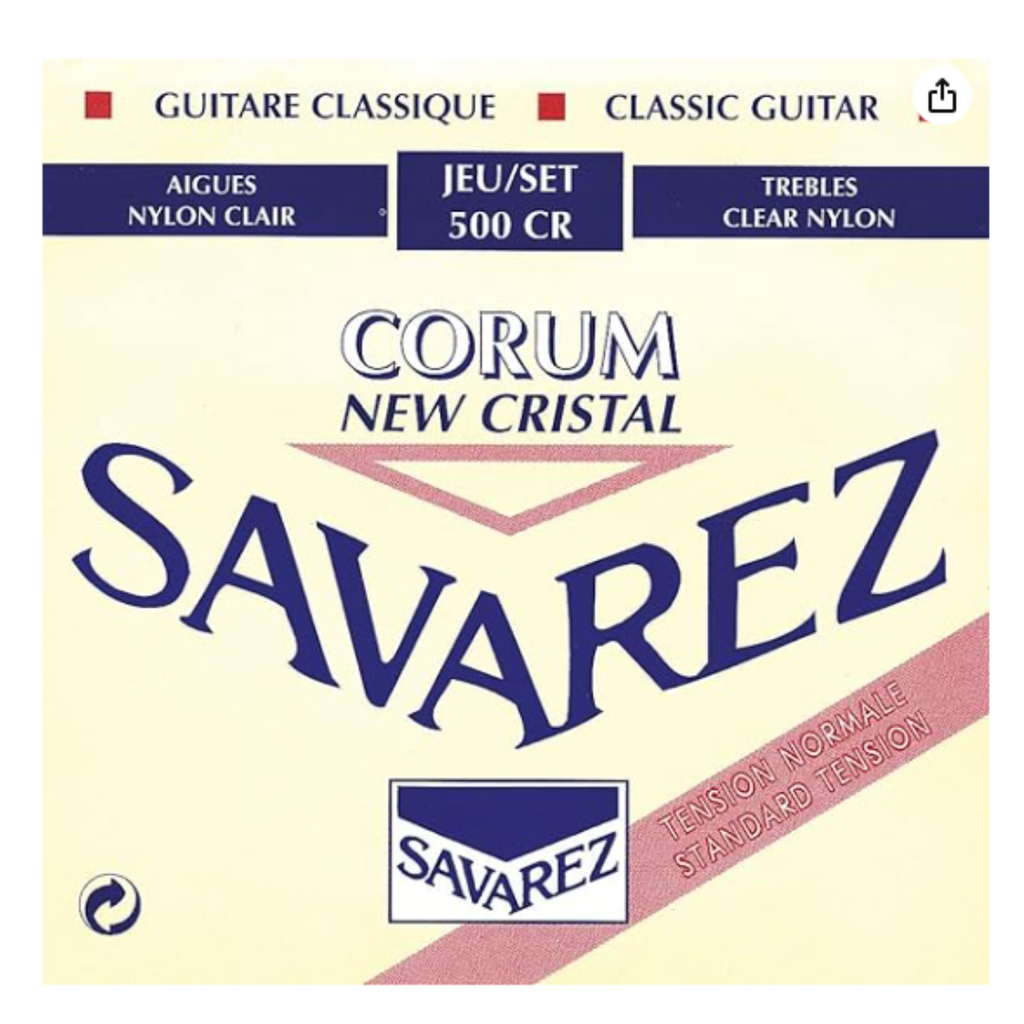 JUEGO DE CUERDAS SAVAREZ "NEW CRISTAL CORUM" PARA GUITARRA CLASICA (TENSION NORMAL) 500CRJ  (SAVAREZ) 1464