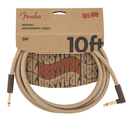 CABLE FENDER 3 metros 10' Angled Festival Instrument Cable, Pure Hemp, Natural 990910021