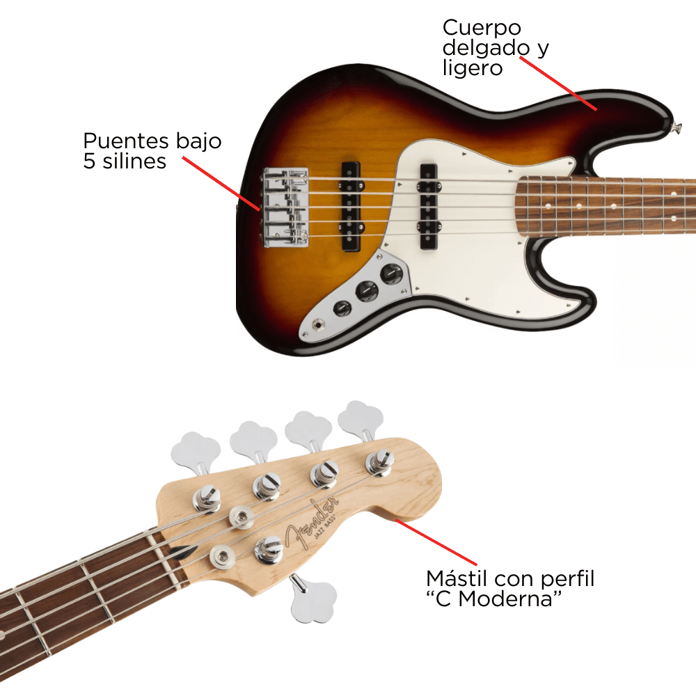 Bajo Eléctrico Fender Jazz Bass®  LÍNEA MEXICANA 