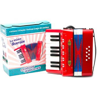 [HC104] ACORDEON DE PLASTICO PARA NIÑO (TAMAÑO MEDIANO) 17 TECLAS Y 8 BAJOS HC104  (GABRIELLONI) 1930