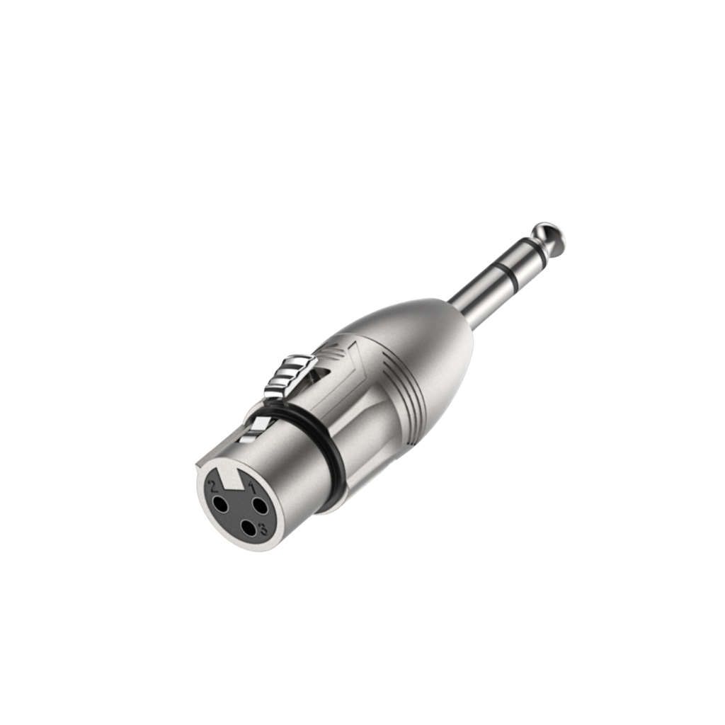 ADAPTADOR CONVERTIDOR MET P/MICROF DE 3PINS CANON XLR HEMBRA A PLUG 6.3mm ESTEREO RA3XFJM