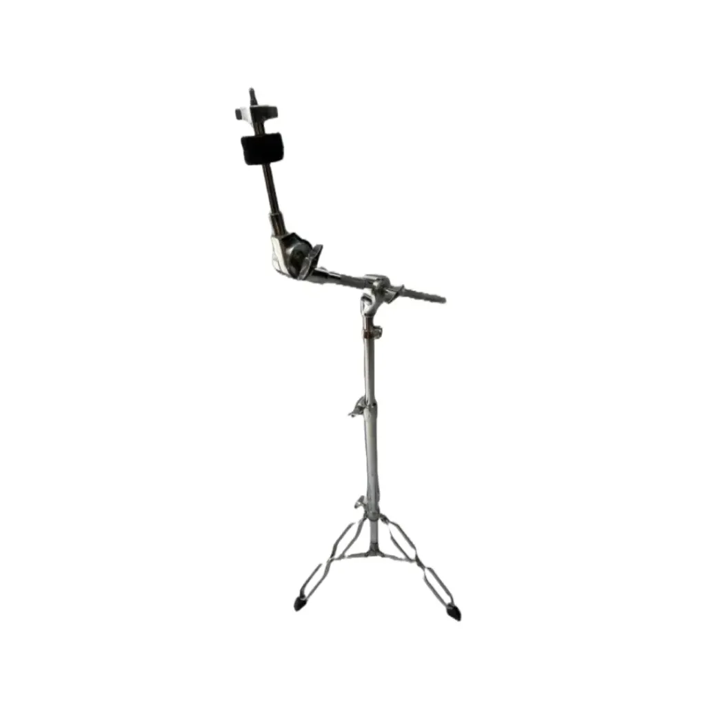 ATRIL STAND DE PISO TIPO TRIPIE METALICO CROMADO PARA PLATILLOS CON BOOM JA005  (AL DE Audio) 1653