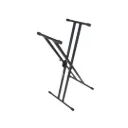 ATRIL STAND SOPORTE BASE METALICA PARA TECLADO,TUBO DOBLE EN FORMA DE X AJUSTABLE/DESMONTA SS68  (Distele) 1981