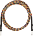 Cable de plug a plug fender festival instrument cable, straight/straight, 10 pulgadas, pure hemp, rainbow 0990910299  (FENDER) 3558