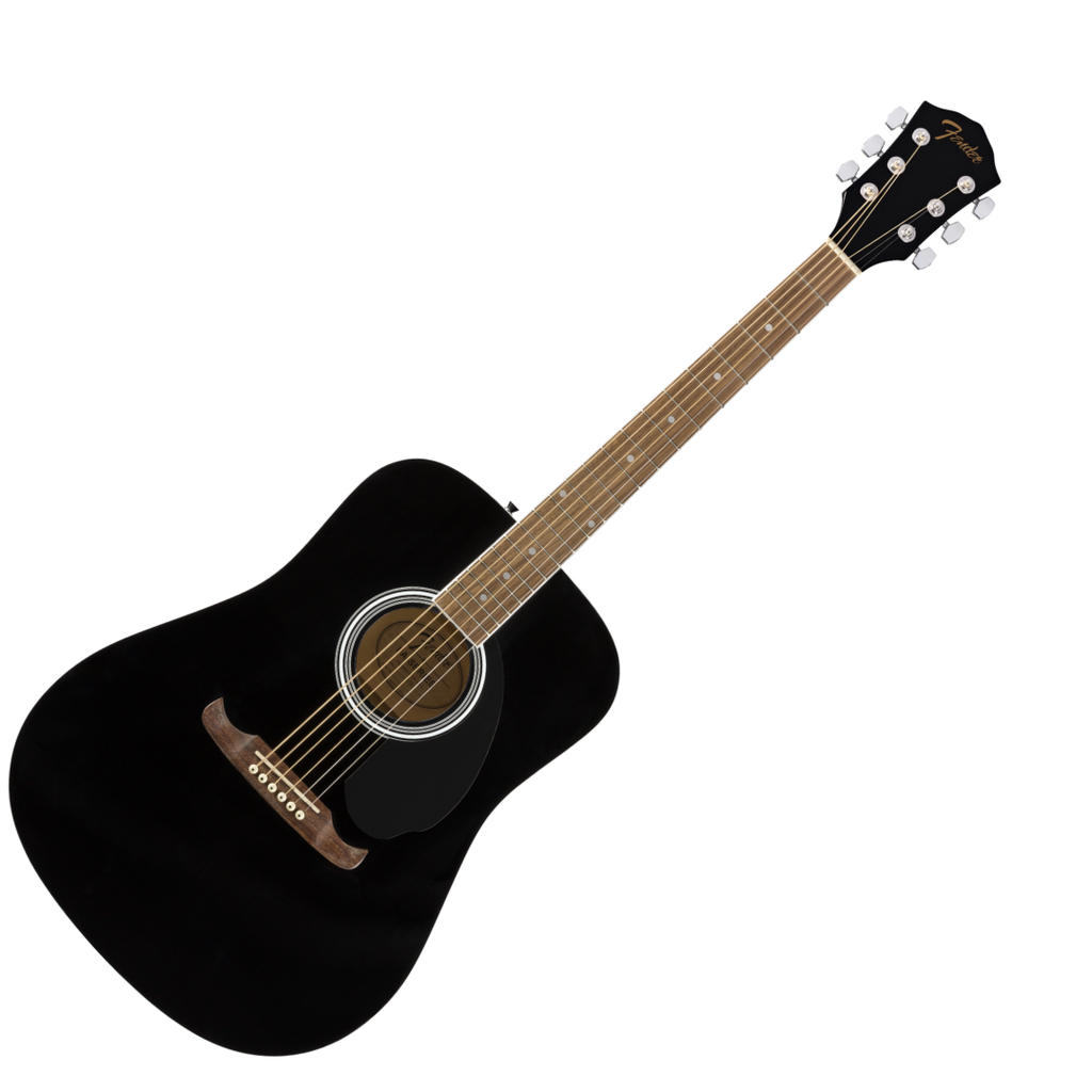 Guitarra acustica fender fa-125 negra tapa de abeto laminado con tilo y fondo de tilo laminado fa125 incluye funda. Cuerdas de bronze  (FENDER) 2057 971210706