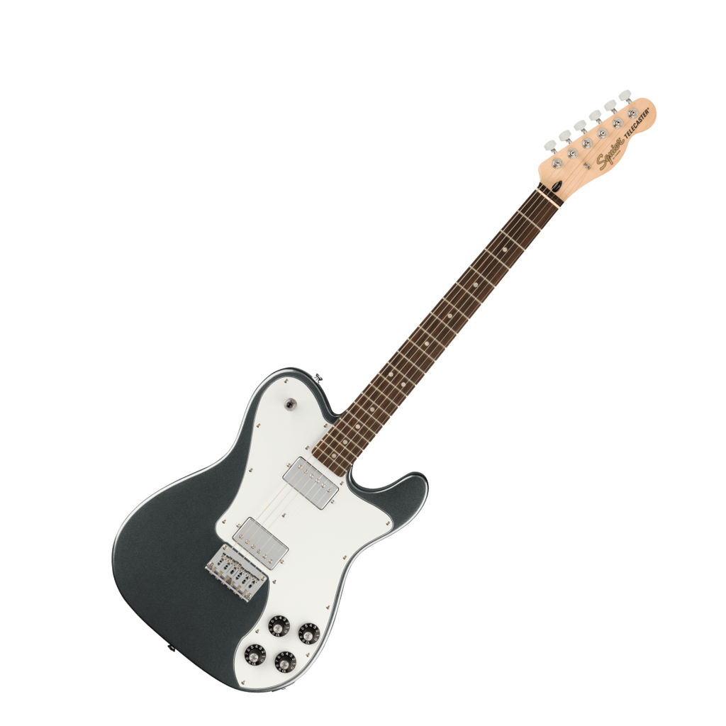 Guitarra electrica fender affinity series™ telecaster® deluxe, laurel fingerboard, white pickguard, charcoal frost metallic 378250569