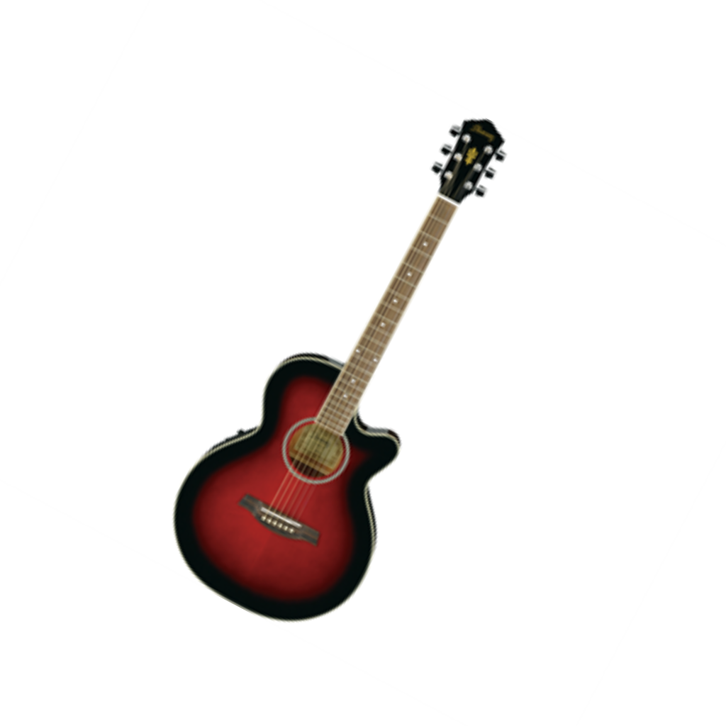 GUITARRA ELECTROACUSTICA IBANEZ, ROJA SOMBREADA AEG8E-TRS CUERDAS DE BRONZE AEG8ETRS