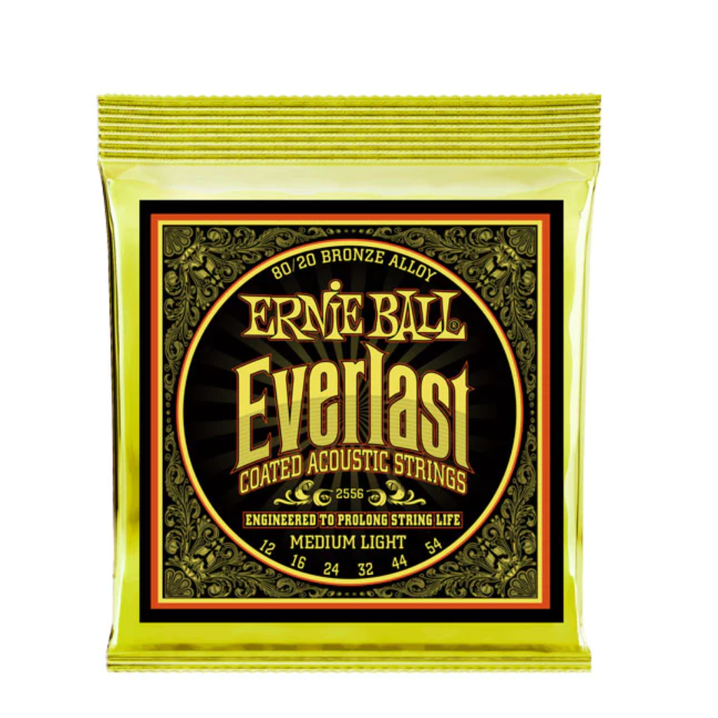 JUEGO DE CUERDAS ENCORDADURA ERNIE BALL ''EVERLAST COATED MEDIUM LIGHT'' PARA GUITARRA ACUSTICA (BRONCE, 0.012-0.054"  (Ernie Ball) 3537