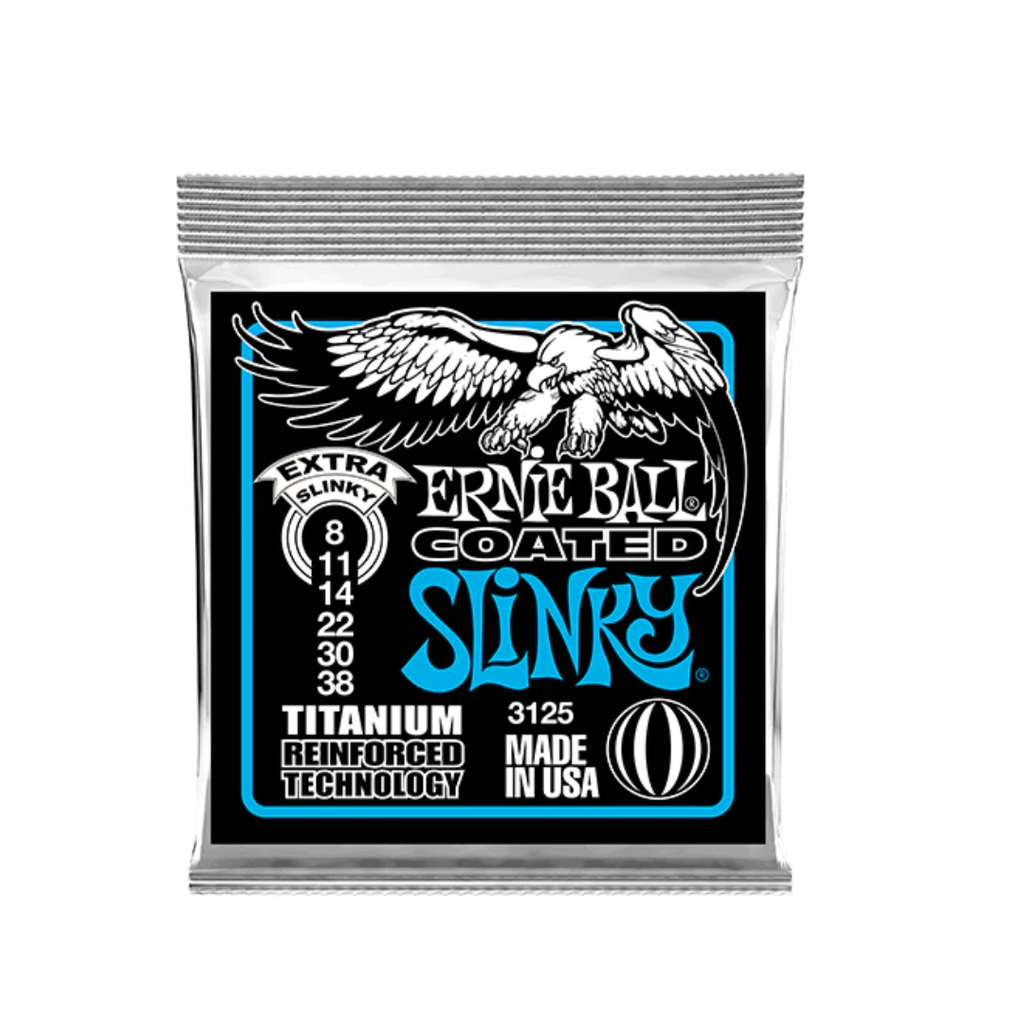 JUEGO DE CUERDAS ENCORDADURA ERNIE BALL ''EXTRA SLINKY'' PARA GUITARRA ELECTRICA, COATED  (Ernie Ball) 3842