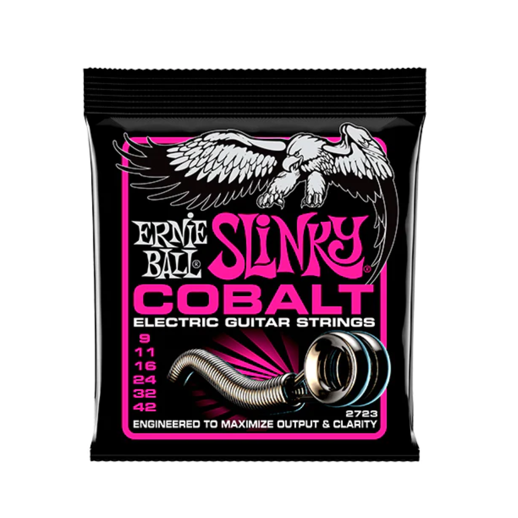 JUEGO DE CUERDAS ENCORDADURA ERNIE BALL ''SUPER SLINKY'' PARA GUITARRA ELECTRICA, COBALTO, 0.009-0.042  (Ernie Ball) 3845