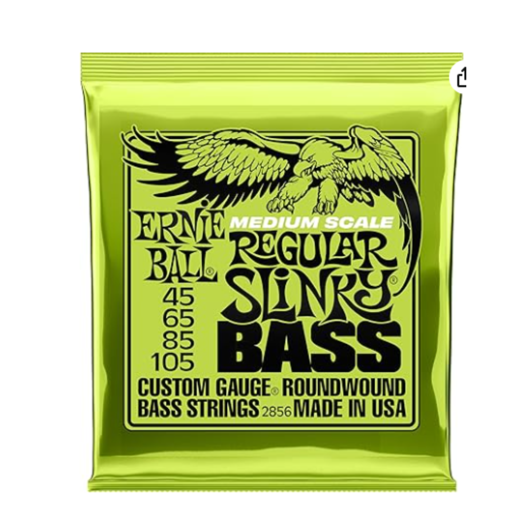 JUEGO DE CUERDAS ENCORDADURA ERNIE BALL ""SLINKY - MEDIUM SCALE"" PARA BAJO ELECTRICO (NIQUEL, 0.045-0.105)" 2856  (Ernie Ball) 3069