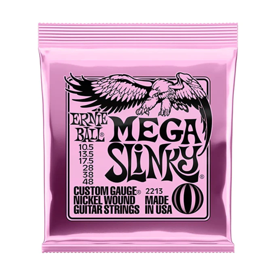 JUEGO DE CUERDAS ENCORDADURA ERNIE BALL "MEGA SLINKY" PARA GUITARRA ELECTRICA (NIQUEL, 0.0105-0.048) 2213  (Ernie Ball) 2603