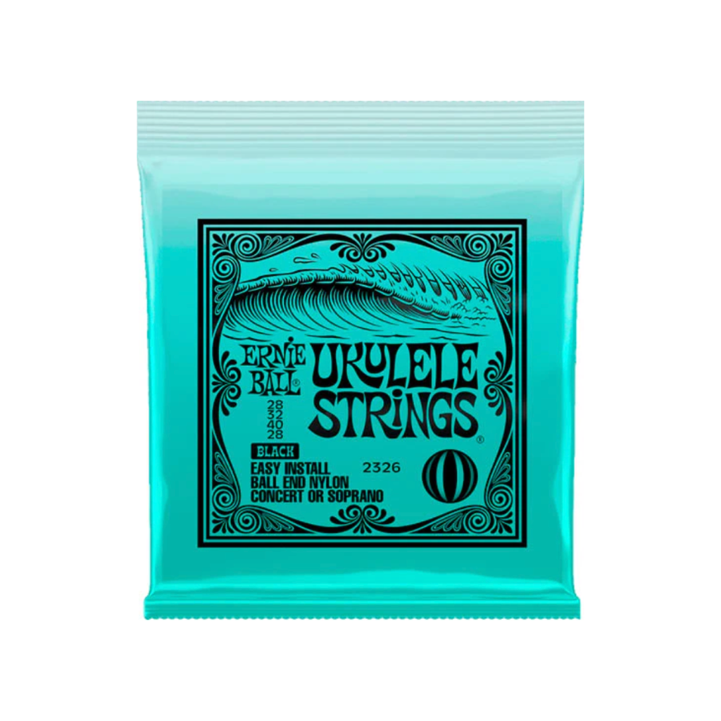 JUEGO DE CUERDAS ENCORDADURA ERNIE BALL PARA UKULELE, NYLON NEGRO 2326  (Ernie Ball) 2232