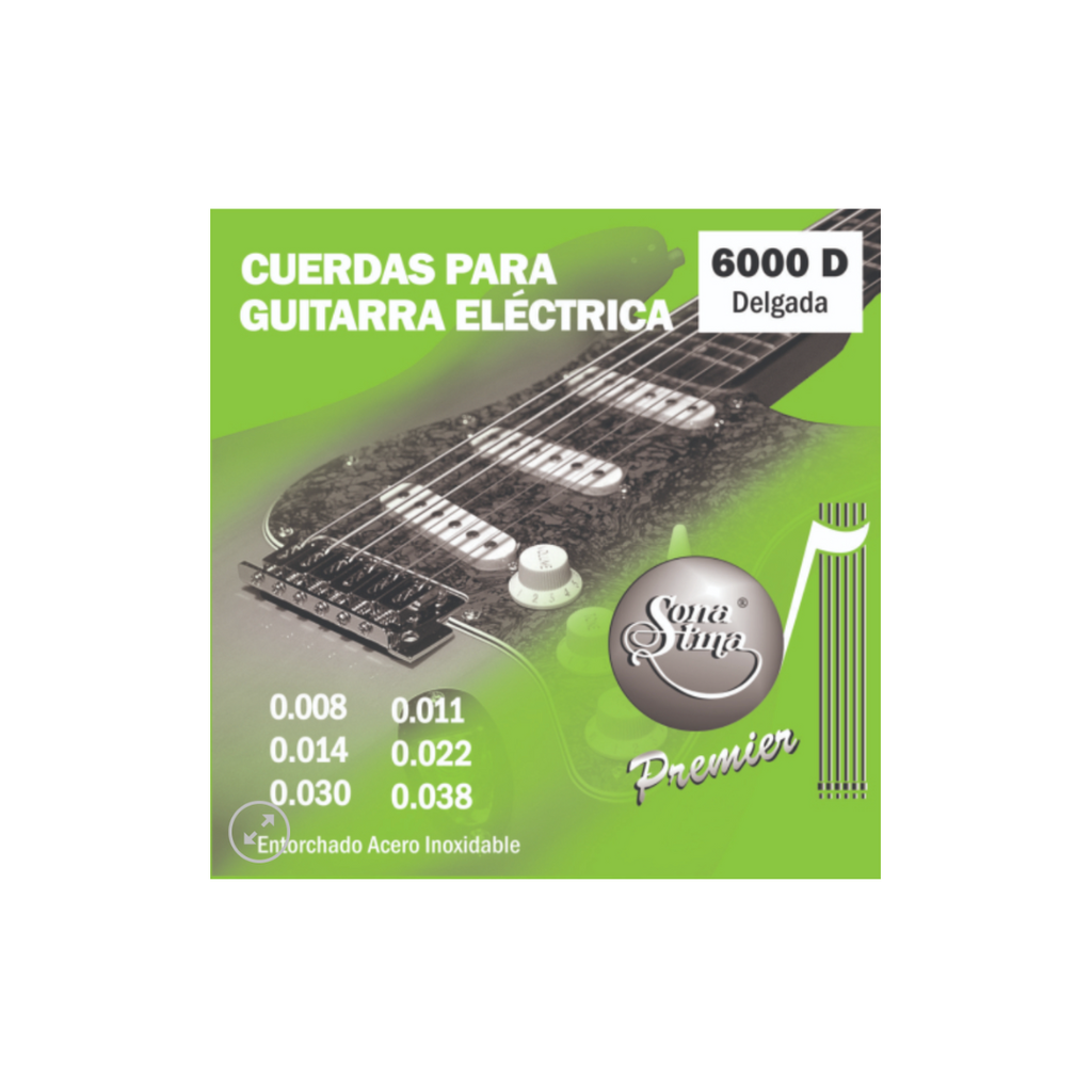 [6000D] JUEGO DE CUERDAS Encordadura Lisa Acero Estañado, Entorchado Acero Inoxidable Con ojillo  (Academia) 3597