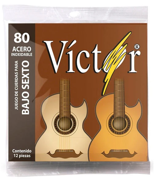 [VCBS80] JUEGO DE CUERDAS ENCORDADURA VICTOR PARA BAJO SEXTO VCBS-80 DE ACERDO INOXIDABLE  (Víctor) 2341