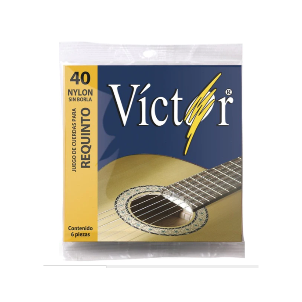 JUEGO DE CUERDAS ENCORDADURA VICTOR PARA REQUINTO, NYLON, VCRE-40  (Víctor) 2344