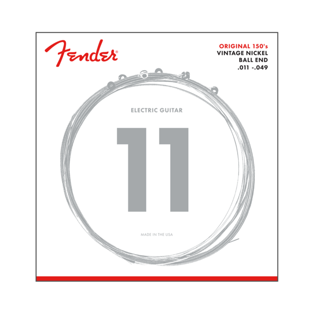 Juego de cuerdas fender para guitarra electrica de acero niquelado 0730150408 150m pure nckl ball end 11-49  (FENDER) 2144