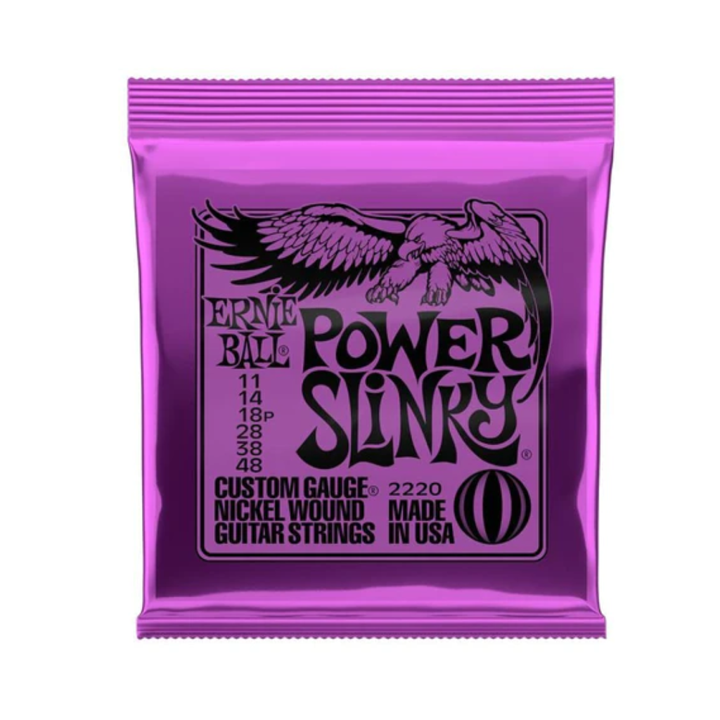 JUEGO DE CUERDAS GUITARRA ELECTRICA ERNIE BALL POWERSLINKY 11-48 MORADA  (Ernie Ball) 563