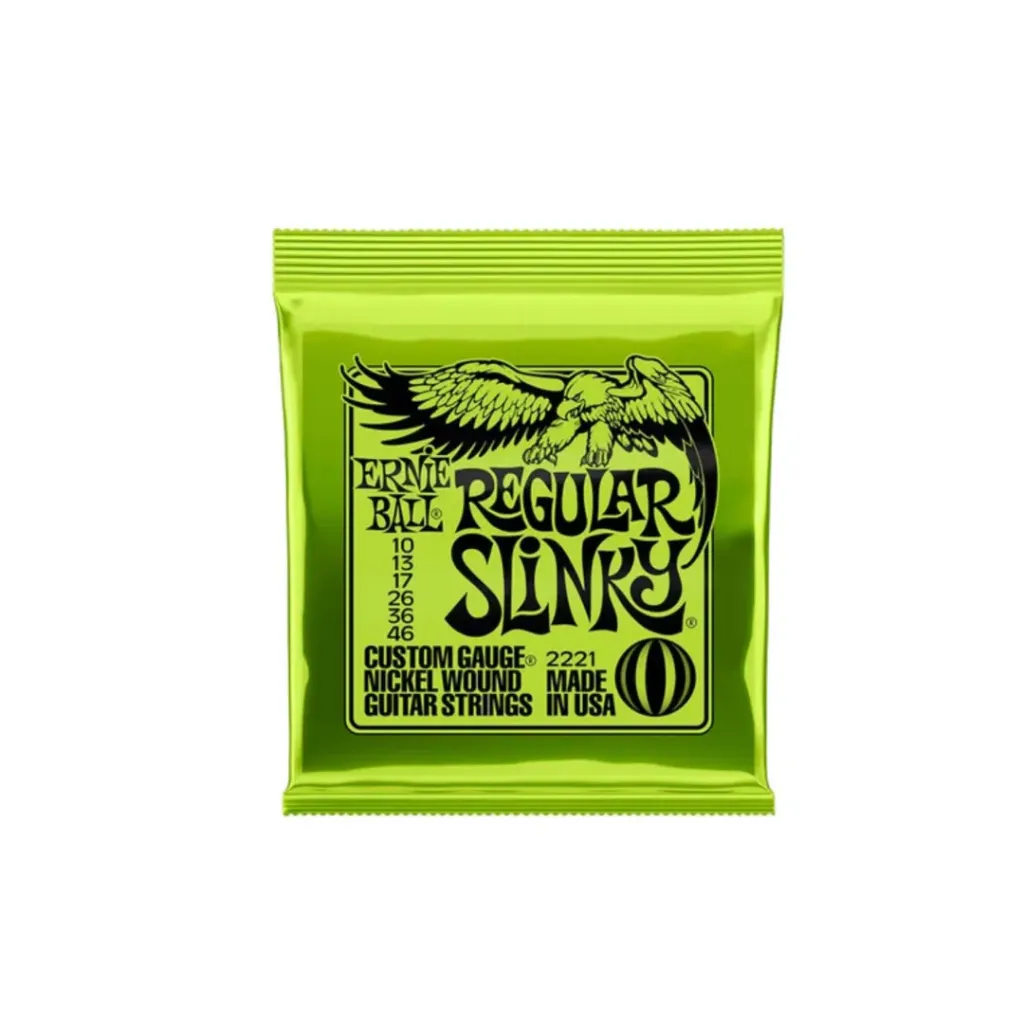 [2221] JUEGO DE CUERDAS GUITARRA ELECTRICA ERNIE BALL 'REGULAR SLINKY' VERDE 2221  (Ernie Ball) 564