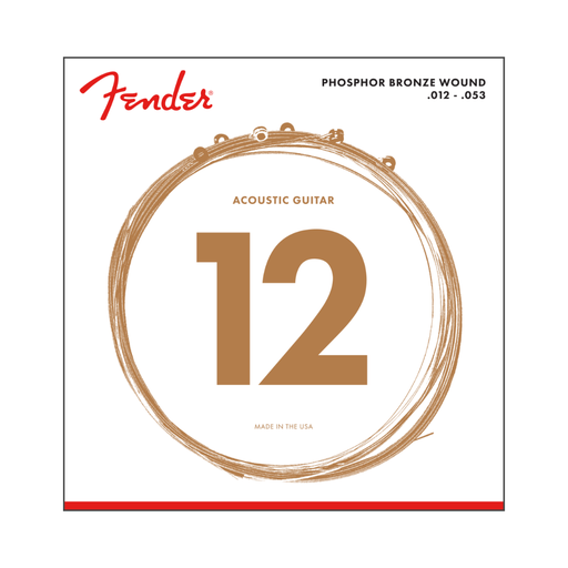 Juego de cuerdas para guitarra acusitica de fósforo-bronce 0730060403 60l phos bronze ball 12-53  (FENDER) 2128