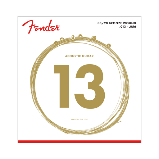 Juego de cuerdas para guitarra acusitica de fósforo-bronce 0730070408 70m 80/20 brnz ball end 13-56  (FENDER) 2150