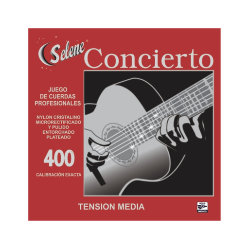Juego de cuerdas para guitarra acústicas Encordadura Nylon Cristalino Microrectificado* y Pulido/ Entorchado Plateado 4000  (Selene) 2561