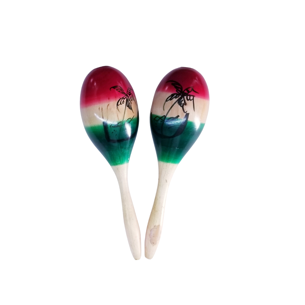 Maraca de Madera Tricolor Mediana MR01 PAR