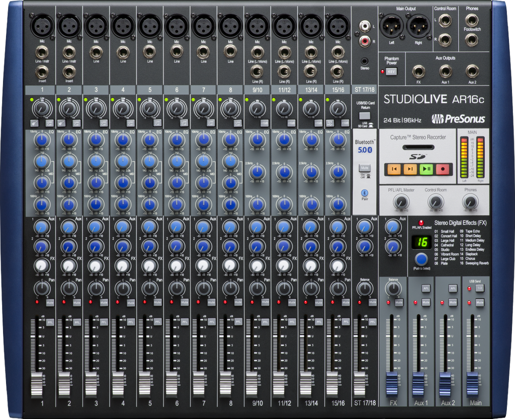 Mezclador Analógico Presonus® StudioLive AR16C