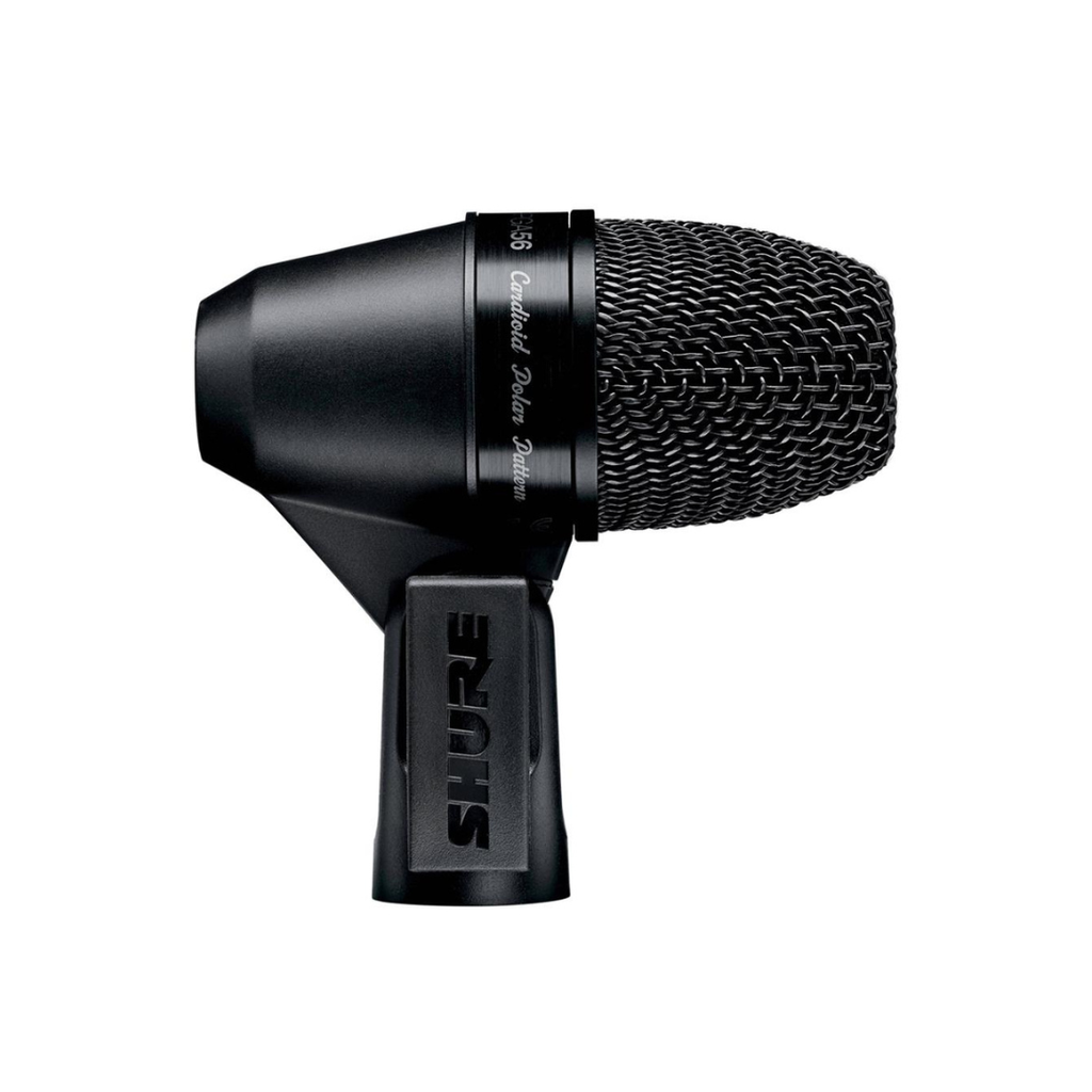 Microfono bobina movil con cable Shure. PGA56-XLR. Para instrumento, dinámico, frecuencia de 50-12,000, cardioide,Especial para percusiones, tambores, cable XLR