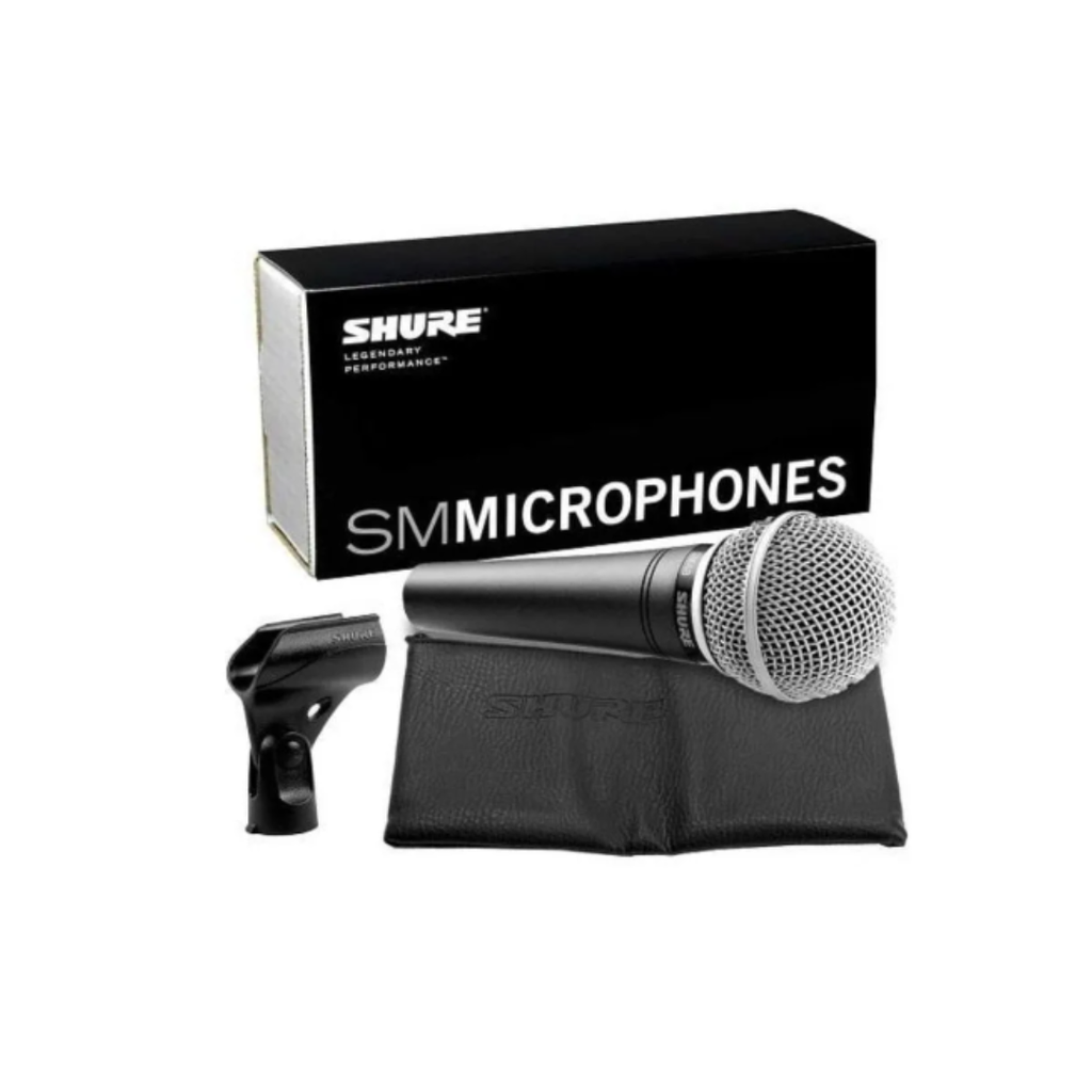 Microfono bobina movil Shure SM58-LC. Para voz, cardioide, dinámico, frecuencia de 50-15,000,