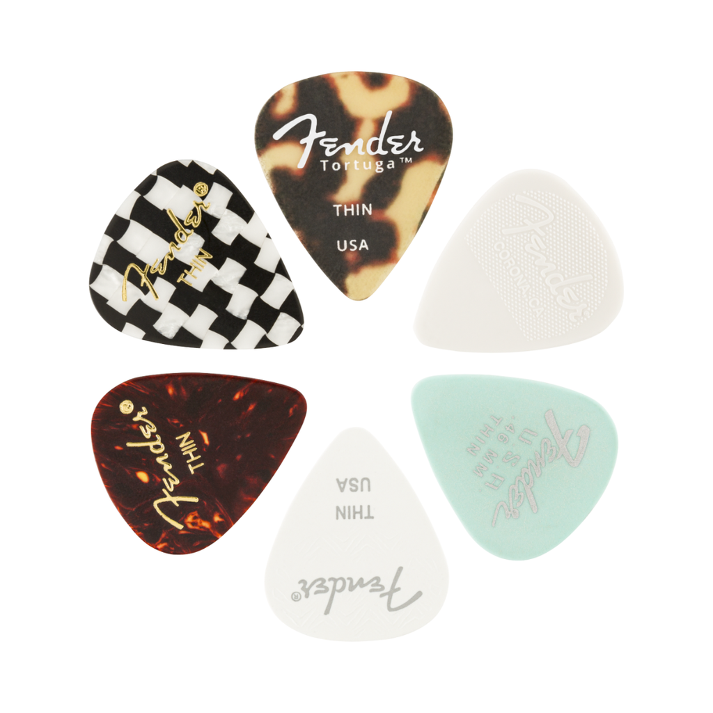 PAQUETE DE 6 PLUMILLAS FENDER MATERIAL MEDLEY PICKS, FORMA 351 1980100100  (FENDER) 3809