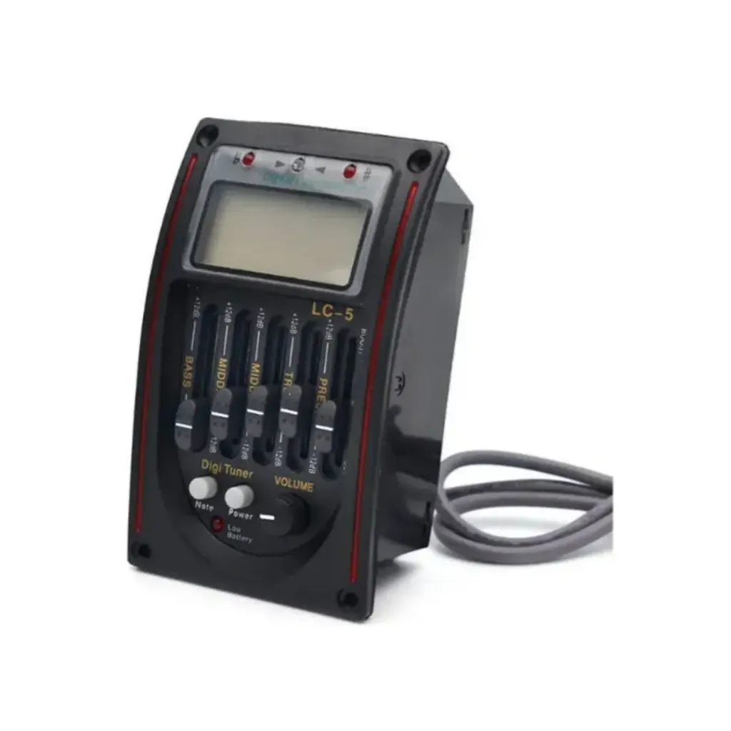 [LC5] Pastilla EQ 5 bandas con afinador y luz para guitarra acústica (THUNDER) LC5 3390
