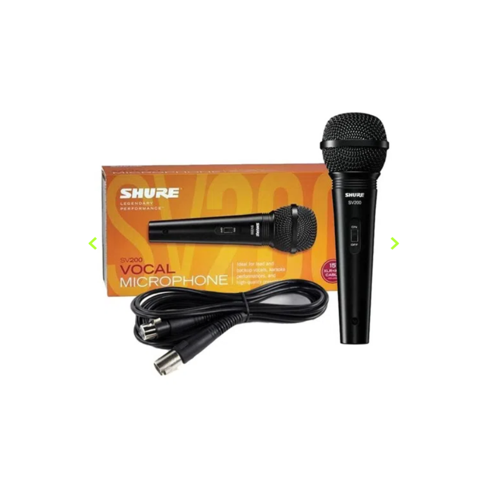 SHURE SV200 Micrófono dinámico para voz con cable de XLR-XLR SV200