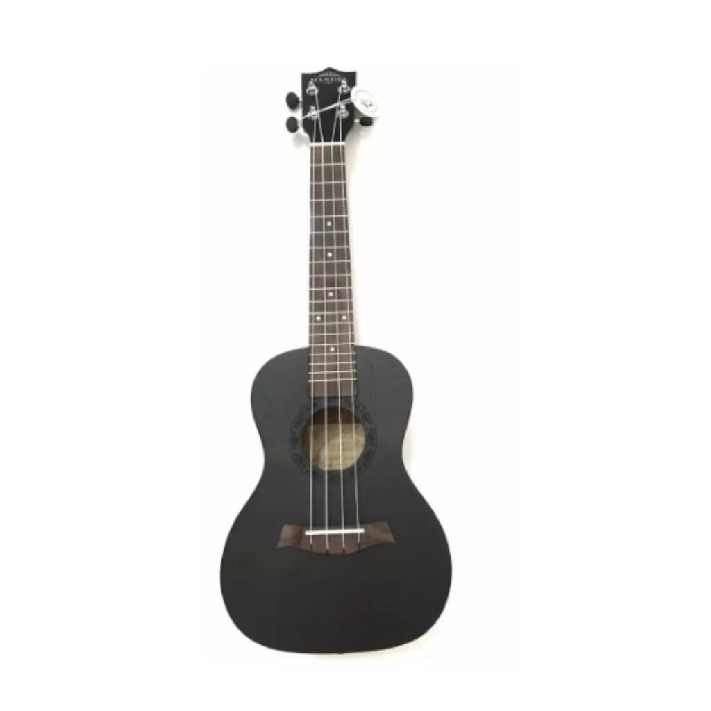 UKULELE 23" NEGRO CON CHAPA CAOBA HU8023