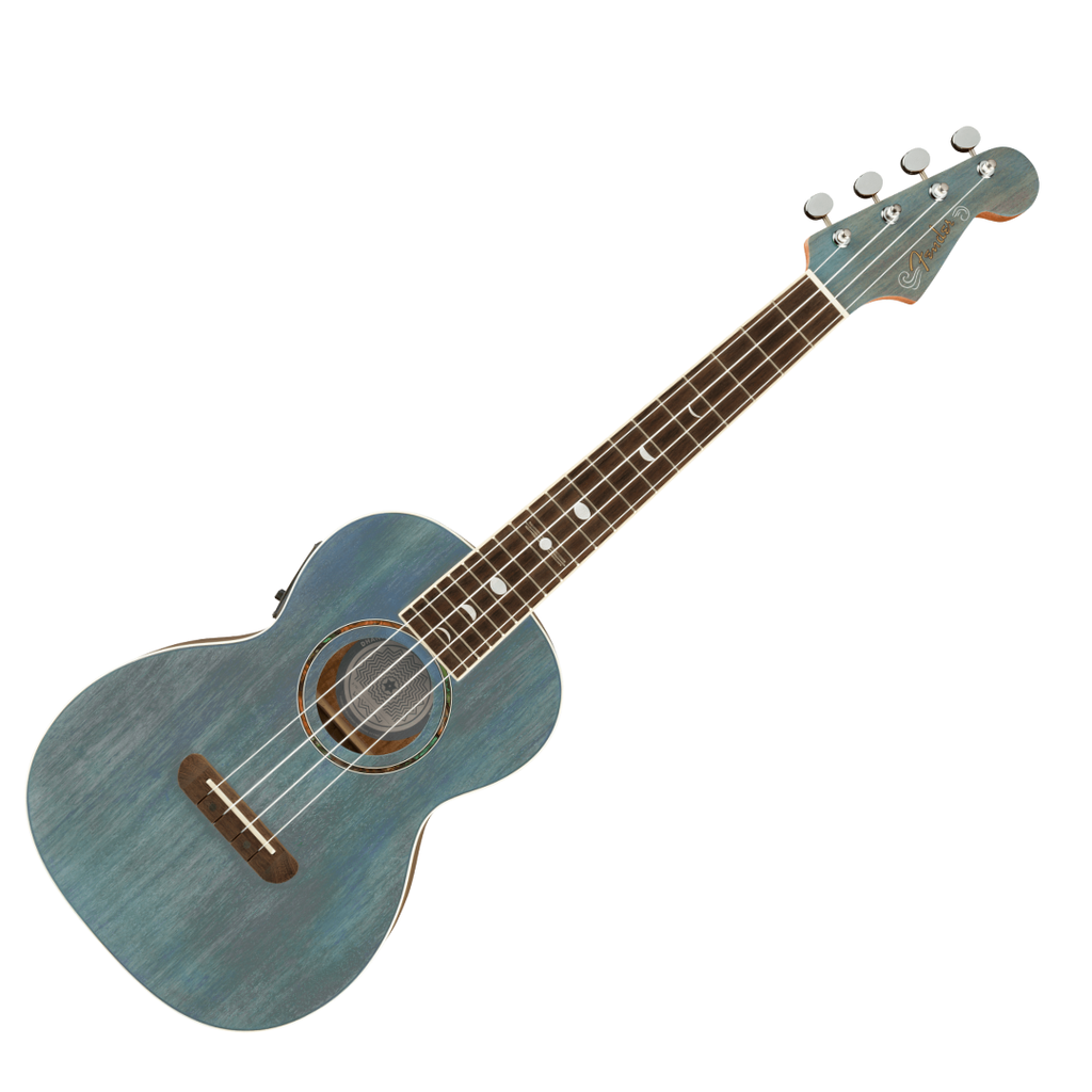 Ukulele electro acustico fender dani harrison uke, walnut fingerboard, turquoise 0971752197