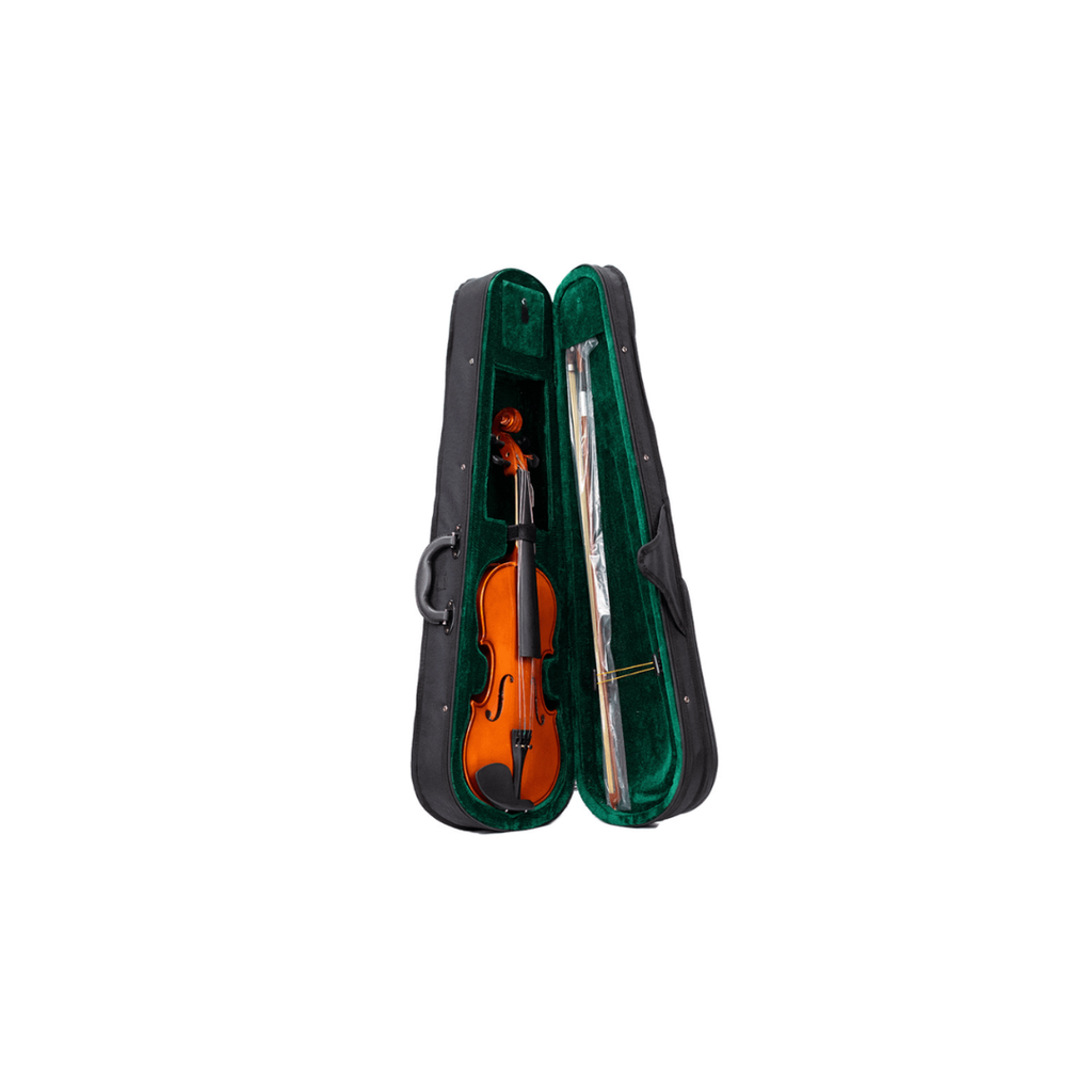 VIOLIN DE 1/4 MADERA DE TRIPLAY COLOR NATURAL CON ESTUCHE Y ACCESORIOS VIO14  (Distele) 1568