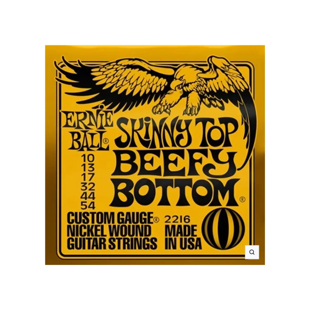 JUEGO DE CUERDAS ENCORDADURA ERNIE BALL "SKINNY TOP/BEEFY BOTTOM SLINKY" PARA GUITARRA ELECTRICA, NIQUEL, 0.010-0.054 2216 (VEERKAMP)