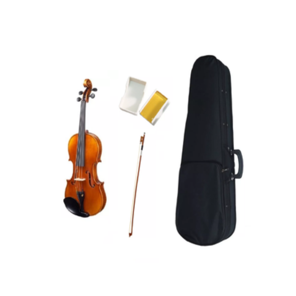 VIOLIN FLAME C/PARTES DE EBANO DE 4 CUARTOS C /DESCANSAHOMBRO MV012LEF-4-4 MV012LEF44 (MUSICAL ENTRERPRICE)